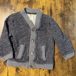 24 Month boy dark blue marled cardigan Osh Kosh